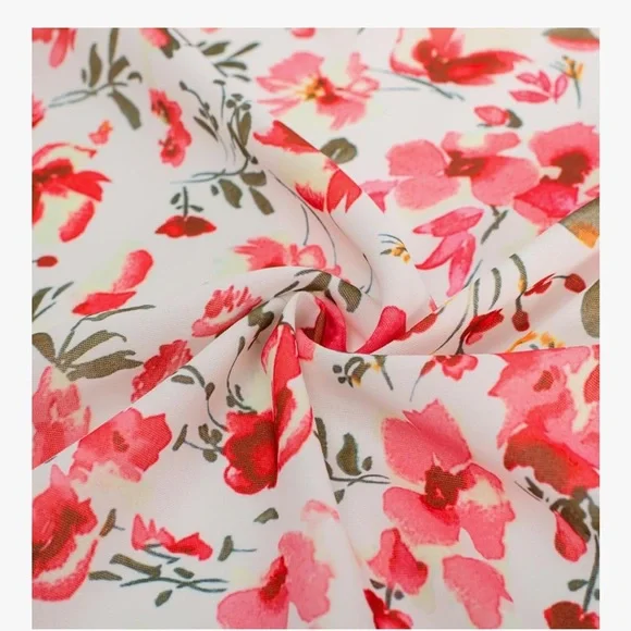 Grace Karin red floral boho maxi flowy sundress size M dress - Picture 11 of 14